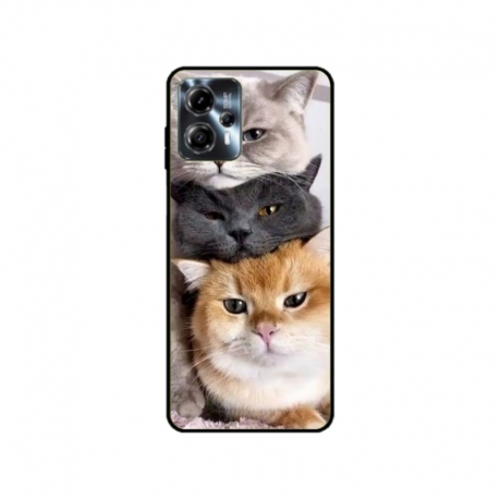 Husa personalizata tip carcasa HQPrint pentru Motorola Moto G13, model Cats, multicolor, S1D1M0116