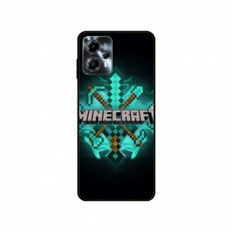 Husa personalizata tip carcasa HQPrint pentru Motorola Moto G13, model Minecraft 2, multicolor, S1D1M0126