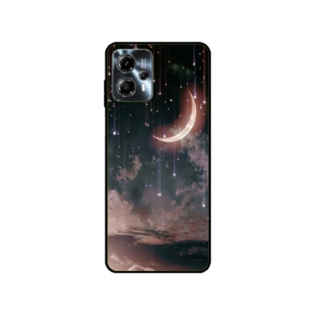 Husa personalizata tip carcasa HQPrint pentru Motorola Moto G13, model Falling Stars, multicolor, S1D1M0269