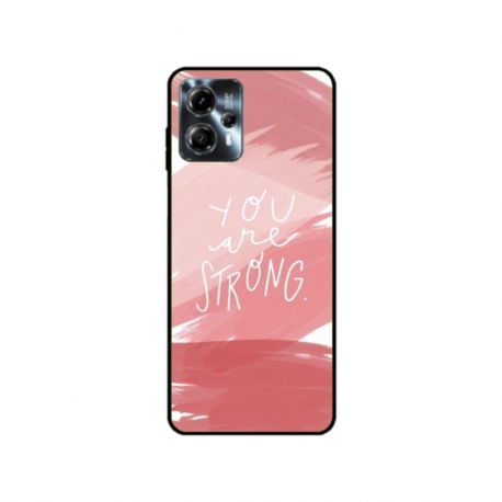 Husa personalizata tip carcasa HQPrint pentru Motorola Moto G13, model You are Strong, multicolor, S1D1M0275