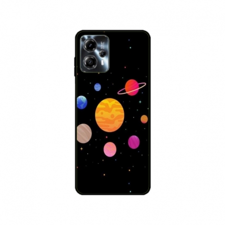Husa personalizata tip carcasa HQPrint pentru Motorola Moto G13, model Colorful Galaxy, multicolor, S1D1M0283