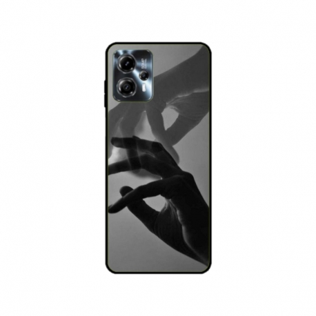 Husa personalizata tip carcasa HQPrint pentru Motorola Moto G13, model Hand Reach, multicolor, S1D1M0318