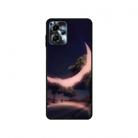 Husa personalizata tip carcasa HQPrint pentru Motorola Moto G13, model Moon in the Trees, multicolor, S1D1M0331