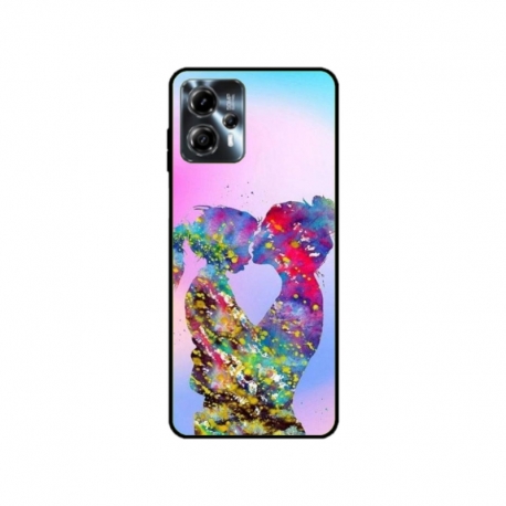 Husa personalizata tip carcasa HQPrint pentru Motorola Moto G13, model Colorful Love, multicolor, S1D1M0376
