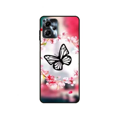 Husa personalizata tip carcasa HQPrint pentru Motorola Moto G13, model Butterfly 8, multicolor, S1D1M0380