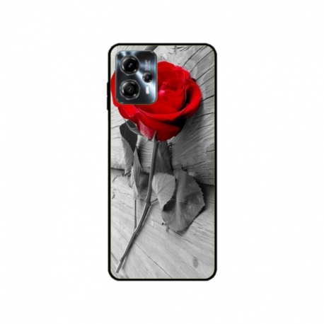 Husa personalizata tip carcasa HQPrint pentru Motorola Moto G13, model Rose, multicolor, S1D1M0384