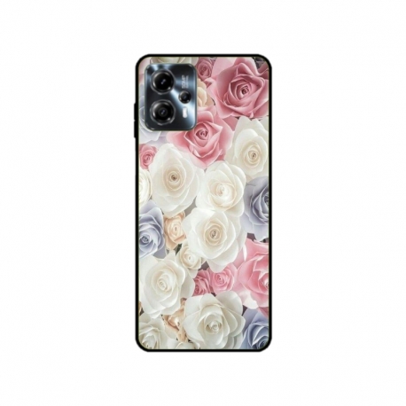 Husa personalizata tip carcasa HQPrint pentru Motorola Moto G13, model Flowers 23, multicolor, S1D1M0385
