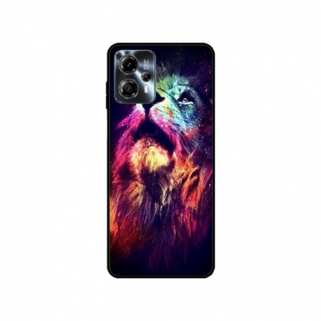 Husa personalizata tip carcasa HQPrint pentru Motorola Moto G23, model Celestial Lion, multicolor, S1D1M0002