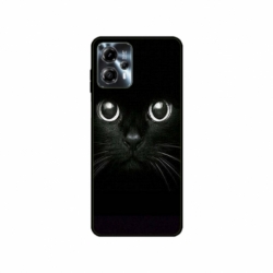 Husa personalizata tip carcasa HQPrint pentru Motorola Moto G23, model Black Cat 1, multicolor, S1D1M0015