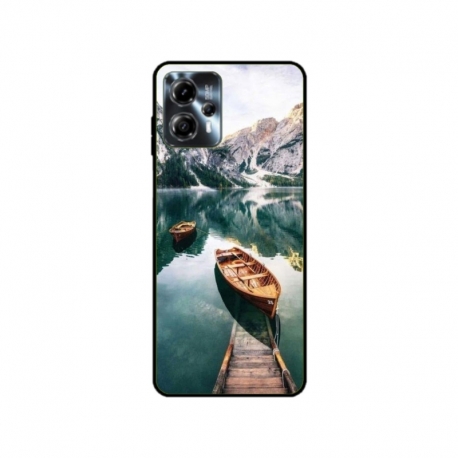 Husa personalizata tip carcasa HQPrint pentru Motorola Moto G23, model Boats, multicolor, S1D1M0024