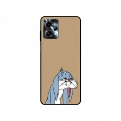 Husa personalizata tip carcasa HQPrint pentru Motorola Moto G23, model Tired Bunny, multicolor, S1D1M0027