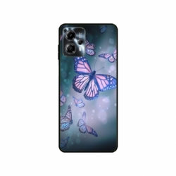 Husa personalizata tip carcasa HQPrint pentru Motorola Moto G23, model Butterfly 1, multicolor, S1D1M0028
