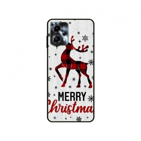 Husa personalizata tip carcasa HQPrint pentru Motorola Moto G23, model Merry Christmas Reindeer 1, multicolor, S1D1M0049