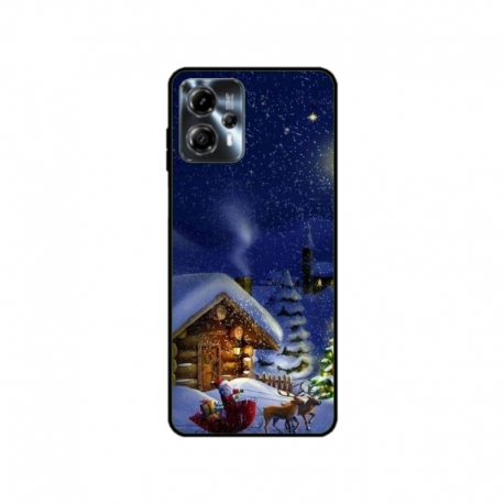 Husa personalizata tip carcasa HQPrint pentru Motorola Moto G23, model Christmas Cottage, multicolor, S1D1M0059