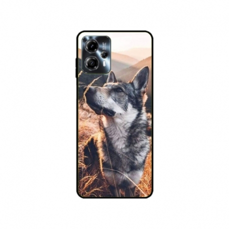 Husa personalizata tip carcasa HQPrint pentru Motorola Moto G23, model Dog 1, multicolor, S1D1M0064