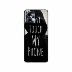 Husa personalizata tip carcasa HQPrint pentru Motorola Moto G23, model Dont touch my phone 2, multicolor, S1D1M0065