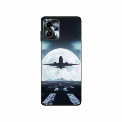 Husa personalizata tip carcasa HQPrint pentru Motorola Moto G23, model Moon Landing, multicolor, S1D1M0077