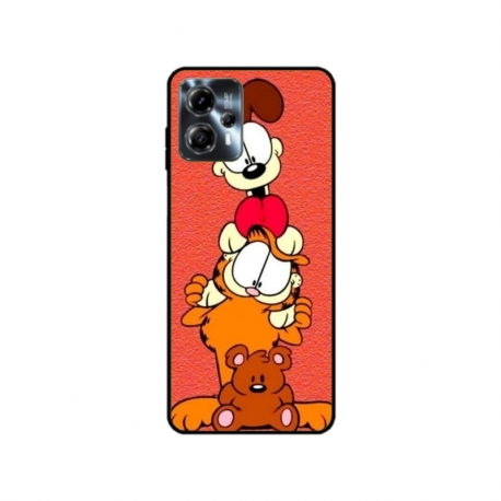 Husa personalizata tip carcasa HQPrint pentru Motorola Moto G23, model Garfield, multicolor, S1D1M0085