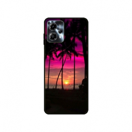 Husa personalizata tip carcasa HQPrint pentru Motorola Moto G23, model Beach View 1, multicolor, S1D1M0136