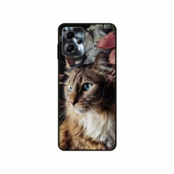 Husa personalizata tip carcasa HQPrint pentru Motorola Moto G23, model Cat 1, multicolor, S1D1M0143