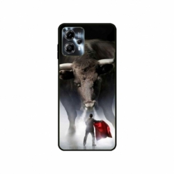 Husa personalizata tip carcasa HQPrint pentru Motorola Moto G23, model Bull, multicolor, S1D1M0205
