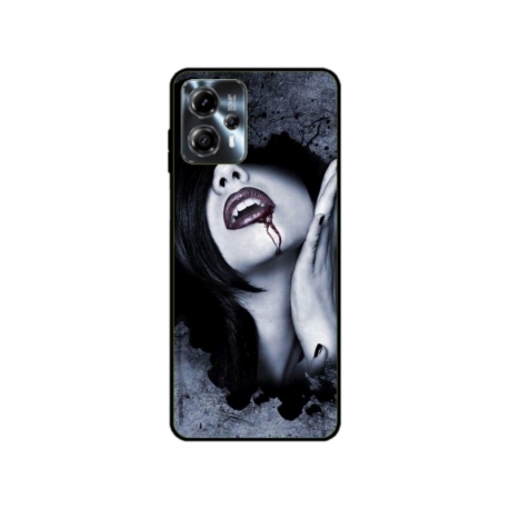 Husa personalizata tip carcasa HQPrint pentru Motorola Moto G23, model Vampire, multicolor, S1D1M0210