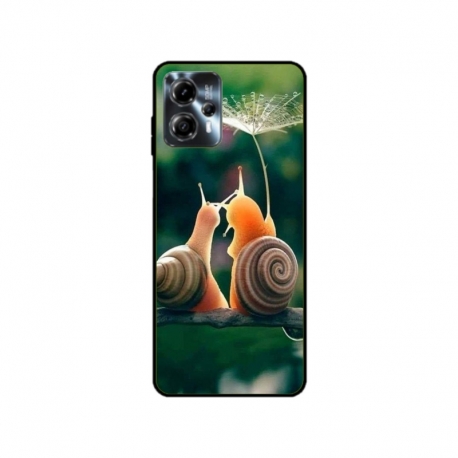 Husa personalizata tip carcasa HQPrint pentru Motorola Moto G23, model Snail, multicolor, S1D1M0231