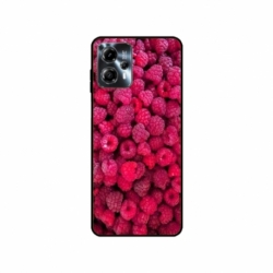 Husa personalizata tip carcasa HQPrint pentru Motorola Moto G23, model Zmeura, multicolor, S1D1M0234