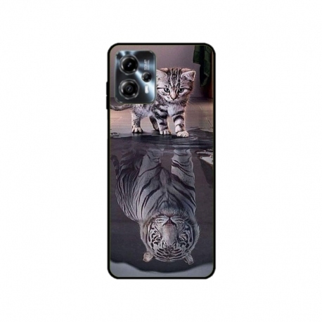 Husa personalizata tip carcasa HQPrint pentru Motorola Moto G23, model Tiger, multicolor, S1D1M0242