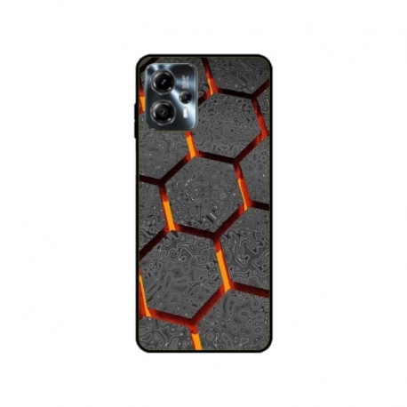 Husa personalizata tip carcasa HQPrint pentru Motorola Moto G23, model Lava Hex, multicolor, S1D1M0265