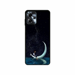 Husa personalizata tip carcasa HQPrint pentru Motorola Moto G23, model Moon Fishing, multicolor, S1D1M0270