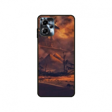 Husa personalizata tip carcasa HQPrint pentru Motorola Moto G23, model Anubis, multicolor, S1D1M0281