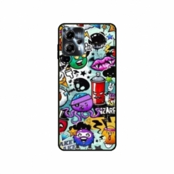 Husa personalizata tip carcasa HQPrint pentru Motorola Moto G23, model Grafitti, multicolor, S1D1M0289