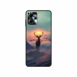Husa personalizata tip carcasa HQPrint pentru Motorola Moto G23, model Antlers, multicolor, S1D1M0303