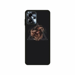 Husa personalizata tip carcasa HQPrint pentru Motorola Moto G23, model Triangle Rose, multicolor, S1D1M0316
