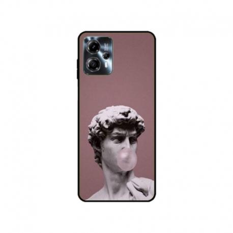 Husa personalizata tip carcasa HQPrint pentru Motorola Moto G23, model Bubble Gum Statue, multicolor, S1D1M0317