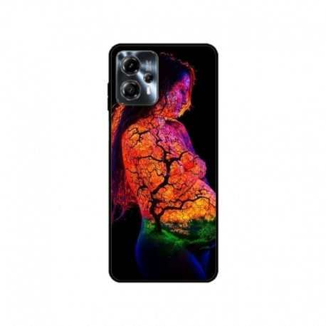 Husa personalizata tip carcasa HQPrint pentru Motorola Moto G23, model Colorful 7, multicolor, S1D1M0324
