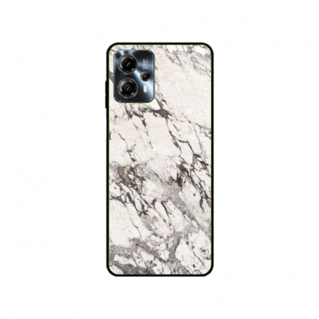 Husa personalizata tip carcasa HQPrint pentru Motorola Moto G23, model White Marble, multicolor, S1D1M0325