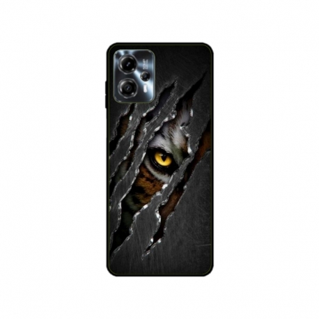 Husa personalizata tip carcasa HQPrint pentru Motorola Moto G23, model Hidden Tiger, multicolor, S1D1M0332