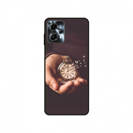 Husa personalizata tip carcasa HQPrint pentru Motorola Moto G23, model Time Flies 1, multicolor, S1D1M0364