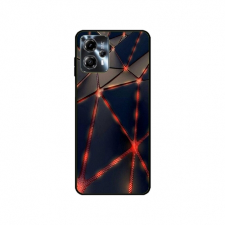 Husa personalizata tip carcasa HQPrint pentru Motorola Moto G23, model Lava Triangles, multicolor, S1D1M0367