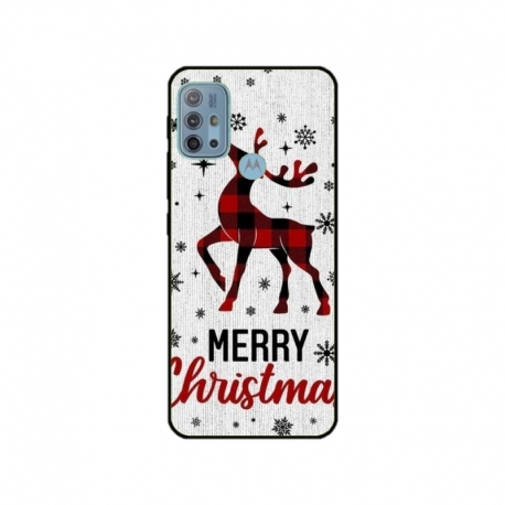 Husa personalizata tip carcasa HQPrint pentru Motorola Moto G30, model Merry Christmas Reindeer 1, multicolor, S1D1M0049