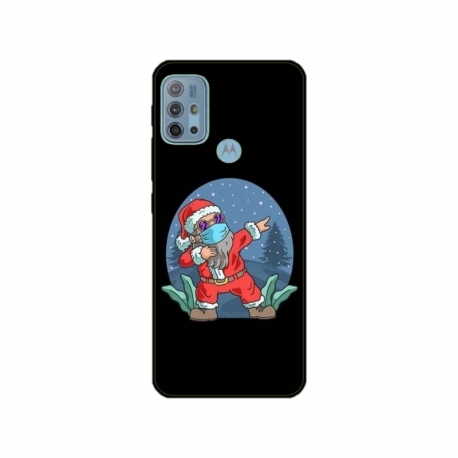 Husa personalizata tip carcasa HQPrint pentru Motorola Moto G30, model Covid Santa, multicolor, S1D1M0055