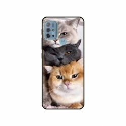 Husa personalizata tip carcasa HQPrint pentru Motorola Moto G30, model Cats, multicolor, S1D1M0116
