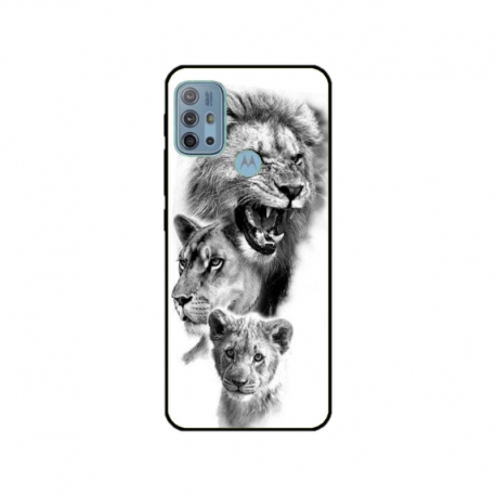 Husa personalizata tip carcasa HQPrint pentru Motorola Moto G30, model Lion 3, multicolor, S1D1M0118