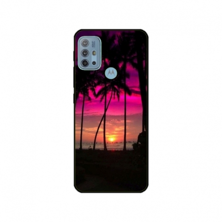 Husa personalizata tip carcasa HQPrint pentru Motorola Moto G30, model Beach View 1, multicolor, S1D1M0136