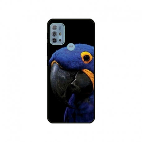Husa personalizata tip carcasa HQPrint pentru Motorola Moto G30, model Blue Parrot, multicolor, S1D1M0145