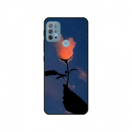 Husa personalizata tip carcasa HQPrint pentru Motorola Moto G30, model Sky Flower, multicolor, S1D1M0159