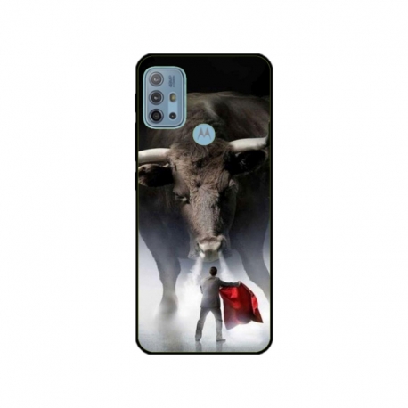 Husa personalizata tip carcasa HQPrint pentru Motorola Moto G30, model Bull, multicolor, S1D1M0205