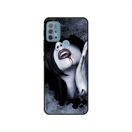 Husa personalizata tip carcasa HQPrint pentru Motorola Moto G30, model Vampire, multicolor, S1D1M0210